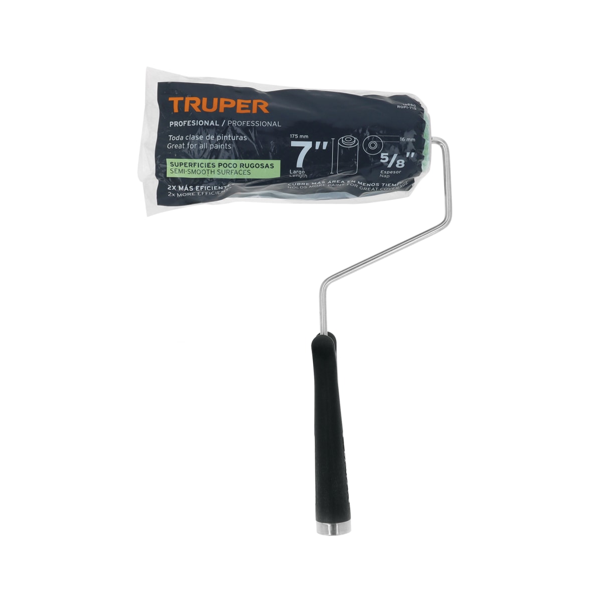 Rodillo para pintar 7'' x 5/8'' superficies lisas Truper5