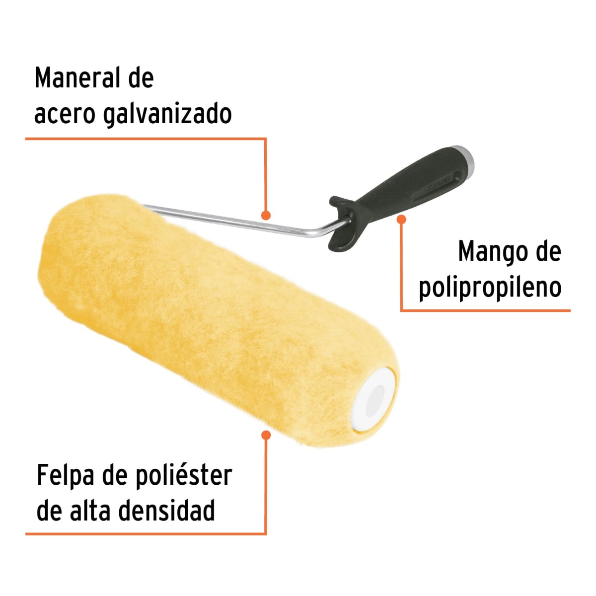 Rodillo para pintar 9´´ x 3/4´´ superficies rugosas, Truper2