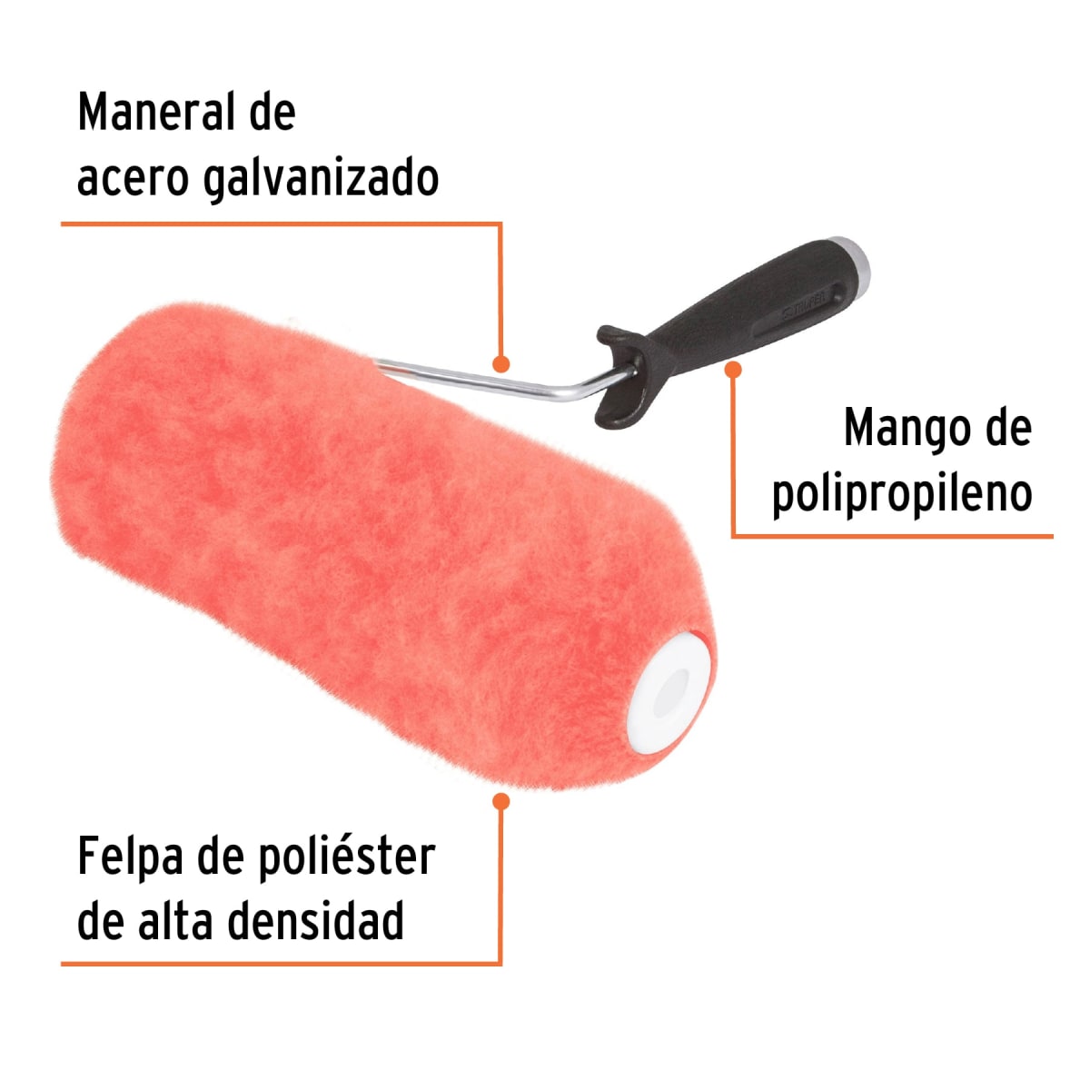 Rodillo para pintar 9´´ x 1-1/4´´ superficies extra rugosas Truper2