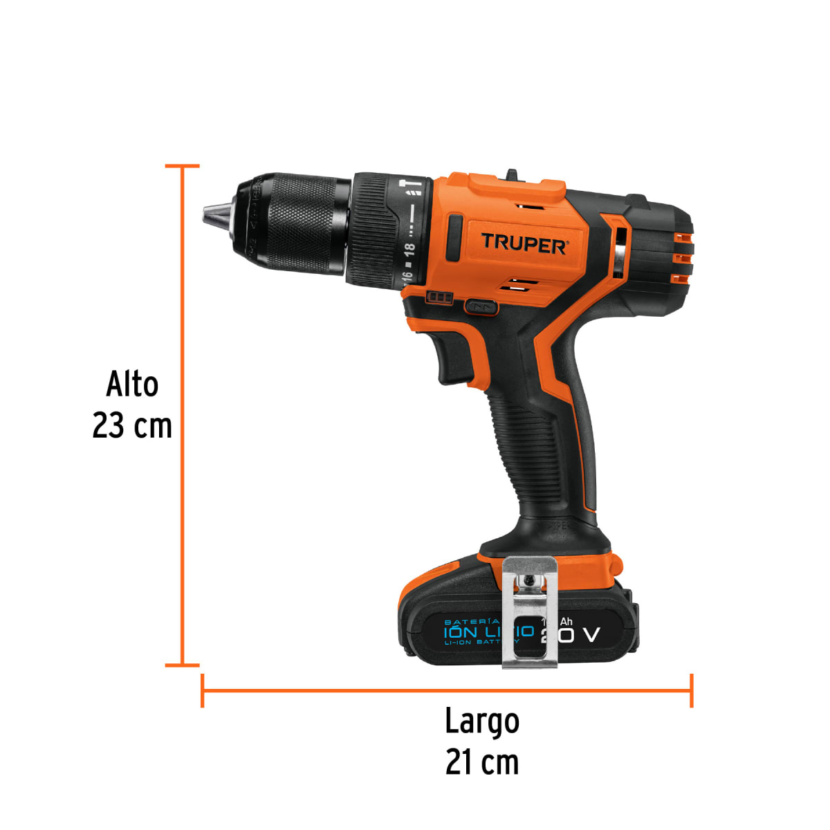 Taladro percutor inalambrico 20v + Amoladora profesional 850w Truper4