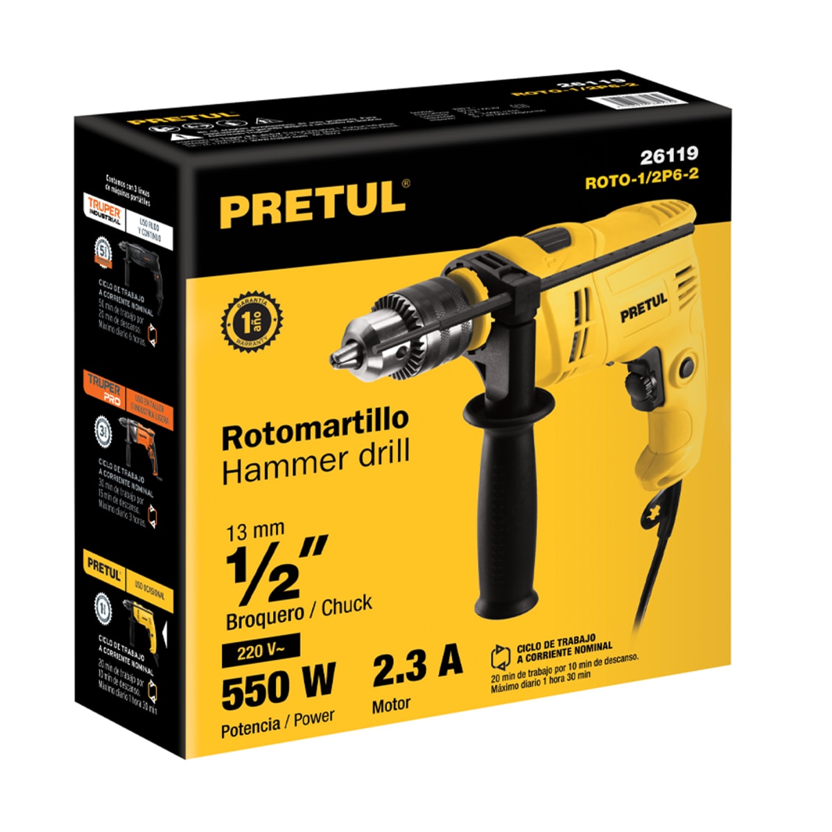 Combo Taladro percutor 550w + Kit de limpieza Pretul8