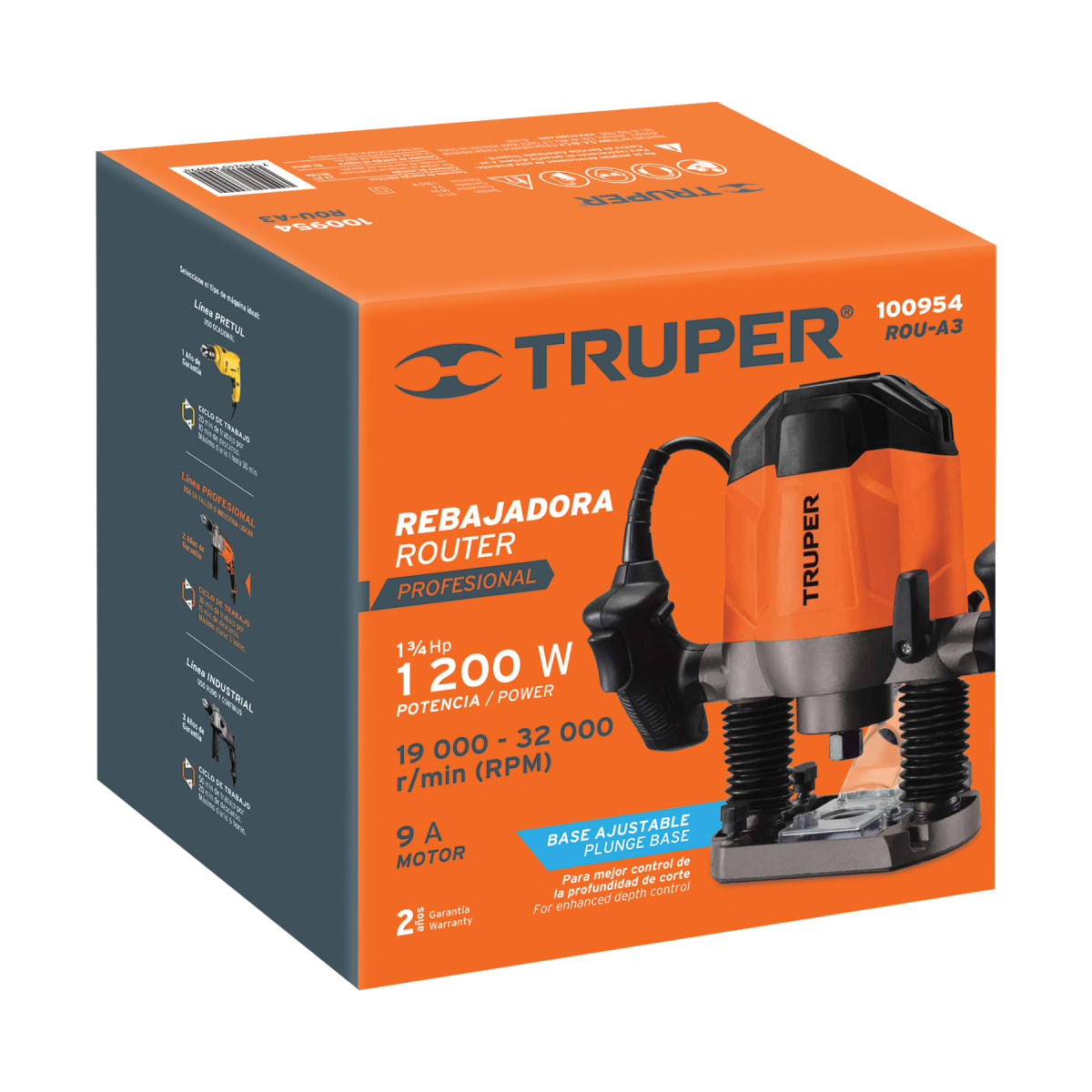 Fresadora ruteadora 1200w profesional Truper5