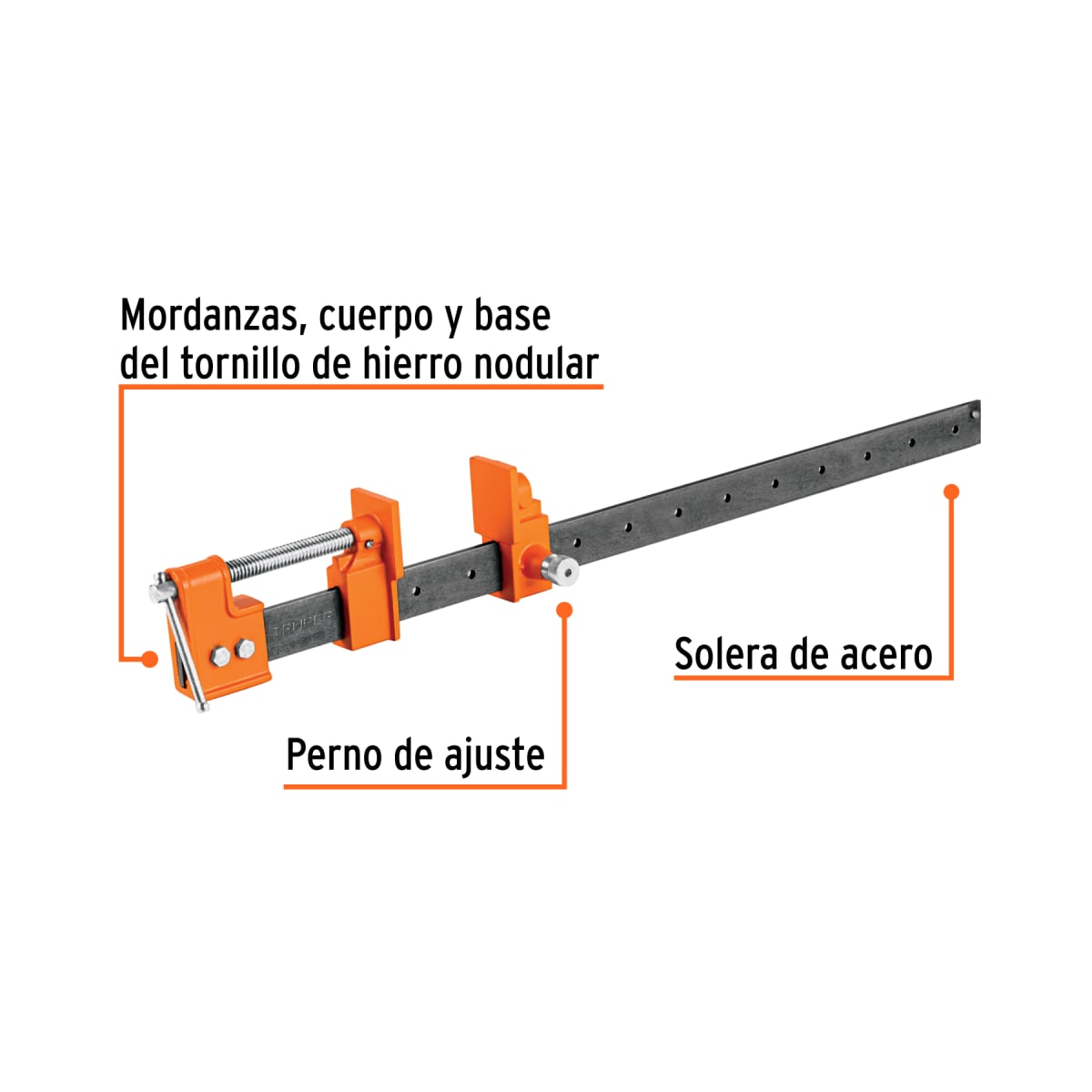 Sargento 24'' de solera de acero. truper2