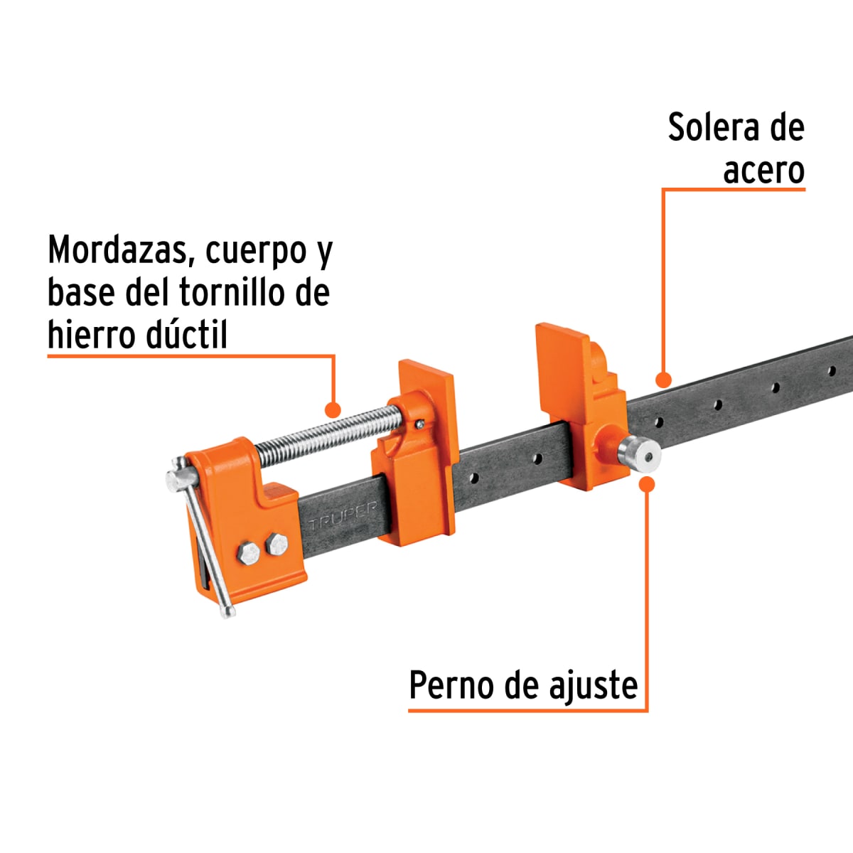 Sargento 72'' de solera de acero. truper2