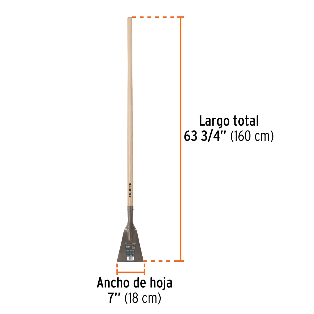 Rompedor de piso 7´´ con mango largo de 54´´, Truper3