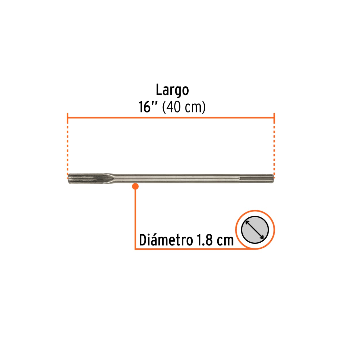 Cincel hueco para acanalado sds max 7/8