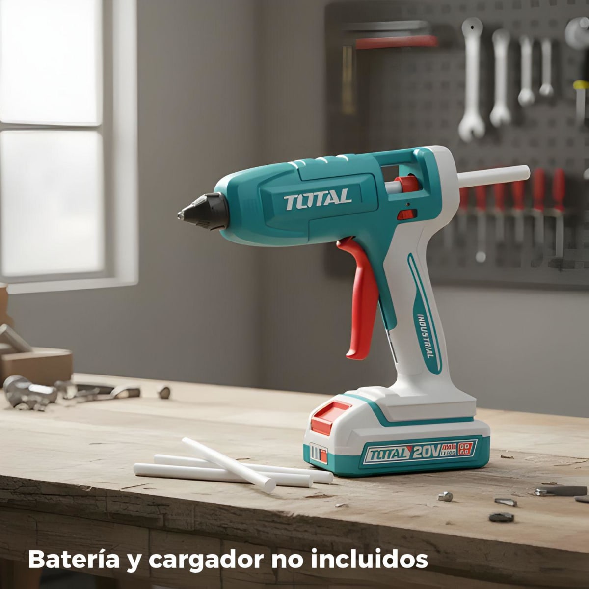 Pistola de silicona 20v no incluye batería ni cargador Total2