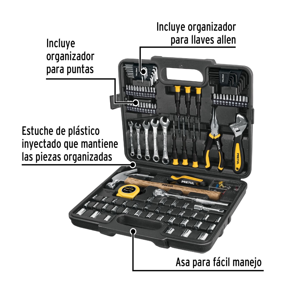 Juego de 109 herramientas mixtas Pretul5