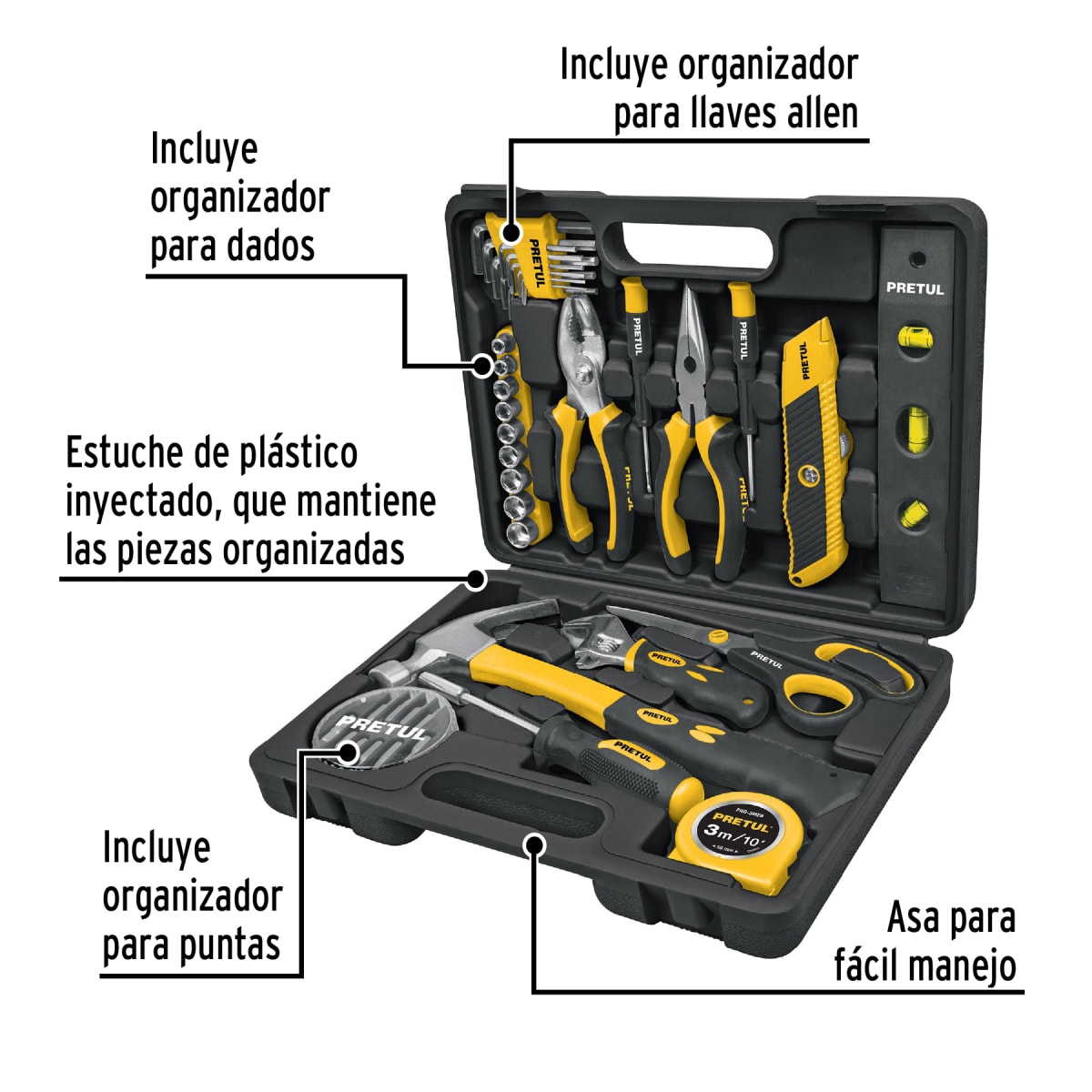 Combo set de 2 herramientas Pretul + Cinturón portaherramientas Truper5