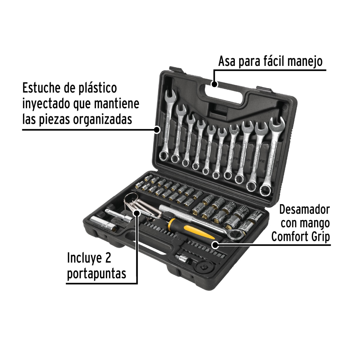 Juego de 70 herramientas mixtas Pretul4