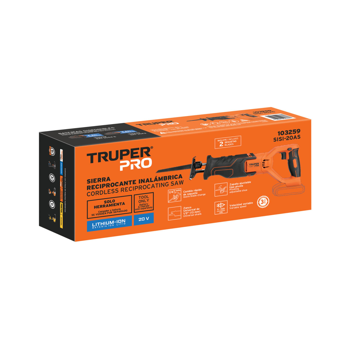 Sierra Sable 20V (Solo cabezal) Truper6