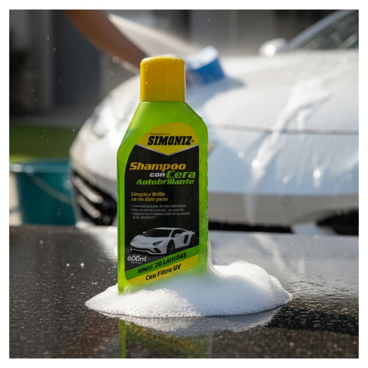 Shampoo con Cera 600ml Simoniz4