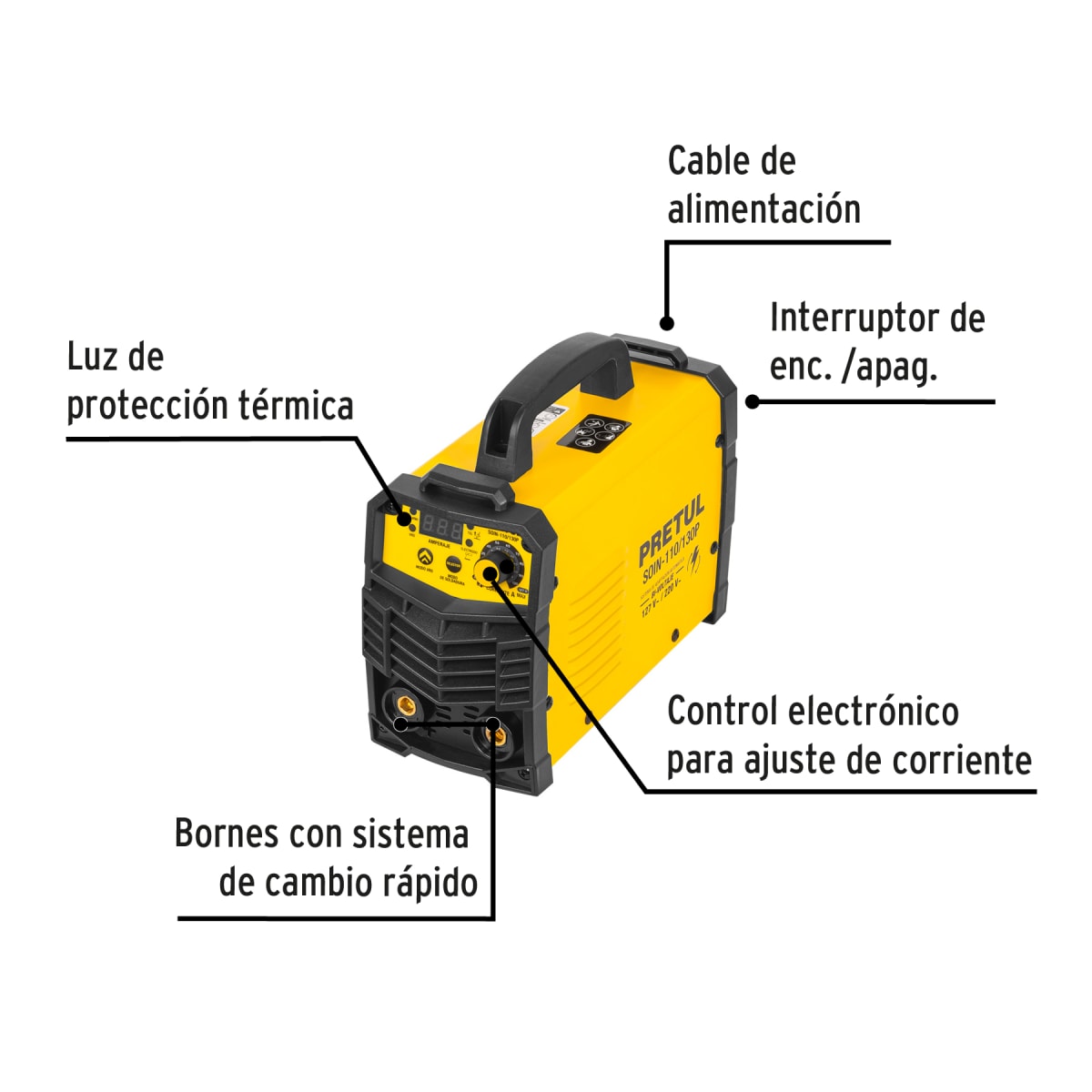 Soldadora inversora 130 A Pretul2