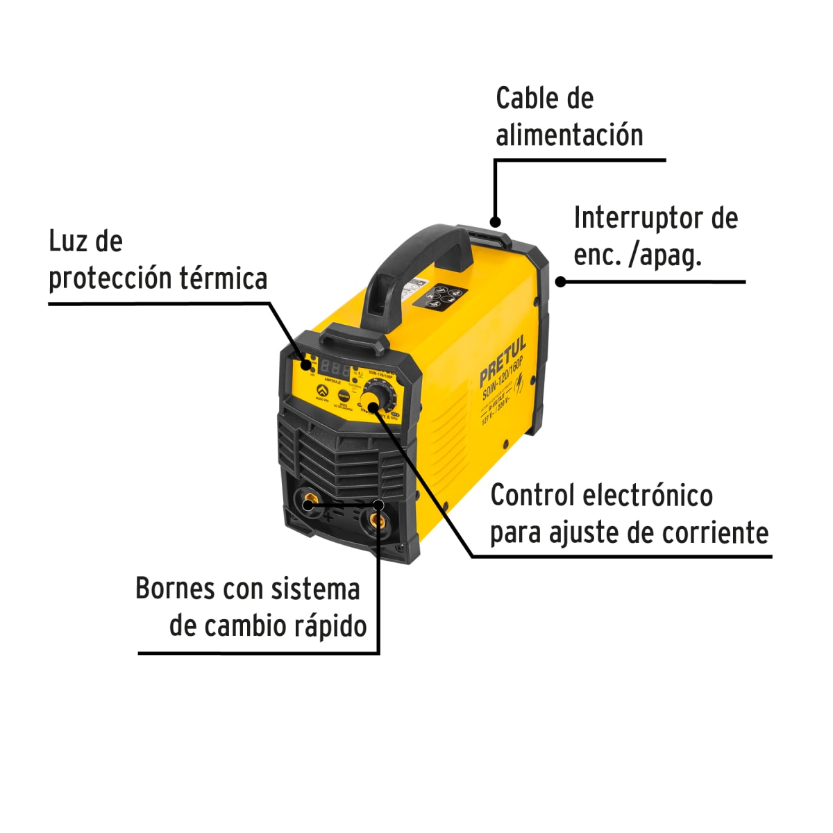 Soldadora inversora 160 A Pretul2