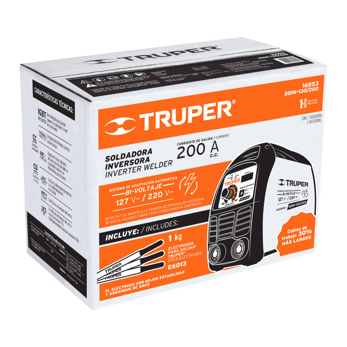 Soldadora inversora 200 A  bi-voltaje Truper5