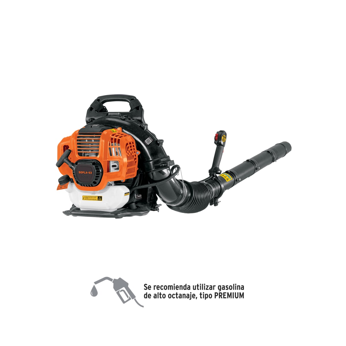 Sopladora con motor de 53cc a gasolina tipo mochila Truper4
