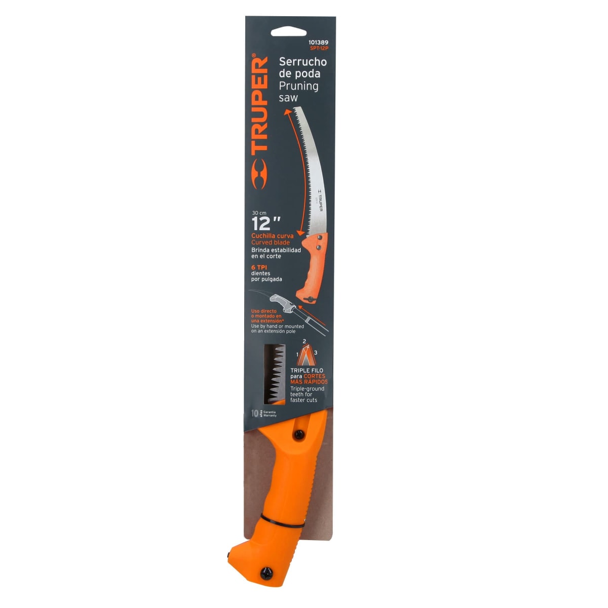 SERRUCHO DE PODA HOJA CURVA 12' MANGO PLASTICO TRUPER4