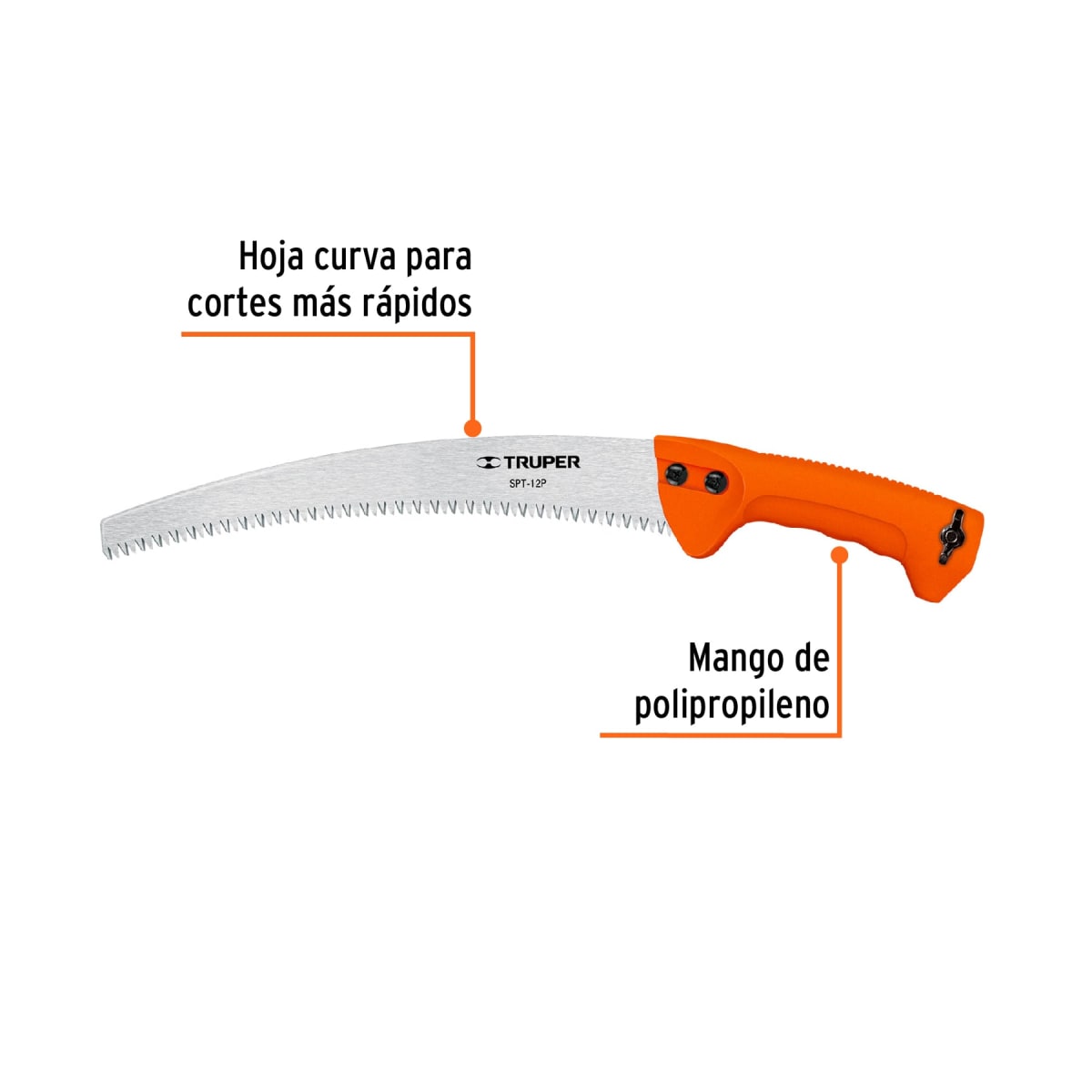 SERRUCHO DE PODA HOJA CURVA 12' MANGO PLASTICO TRUPER2