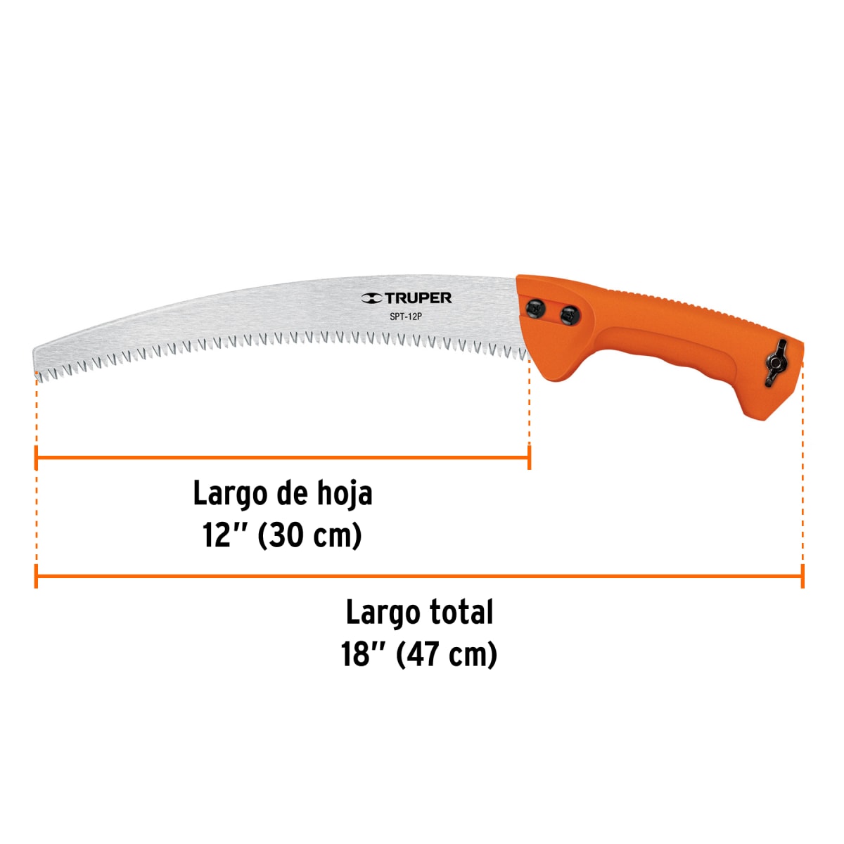 SERRUCHO DE PODA HOJA CURVA 12' MANGO PLASTICO TRUPER3