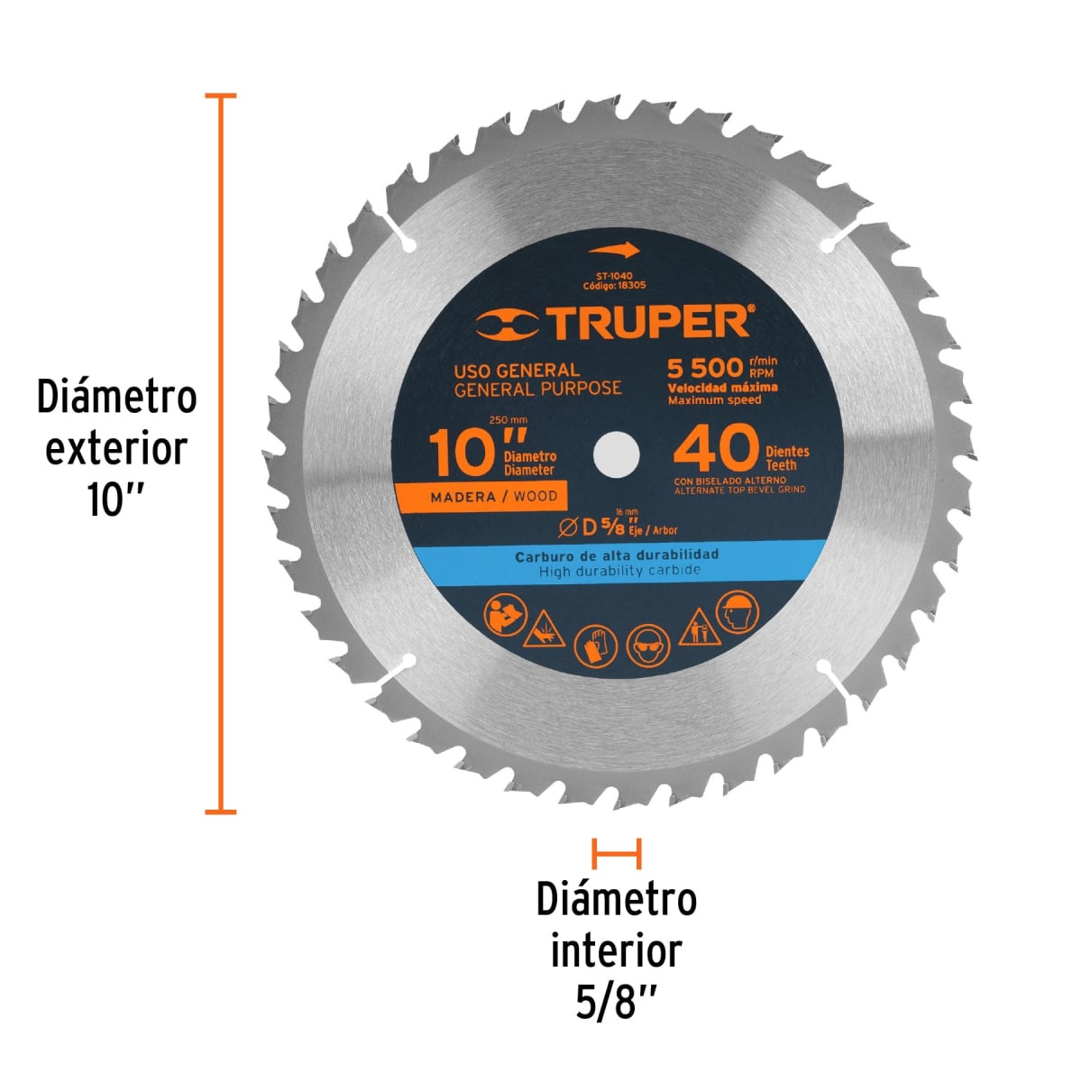 Disco para sierra ingleteadora 10