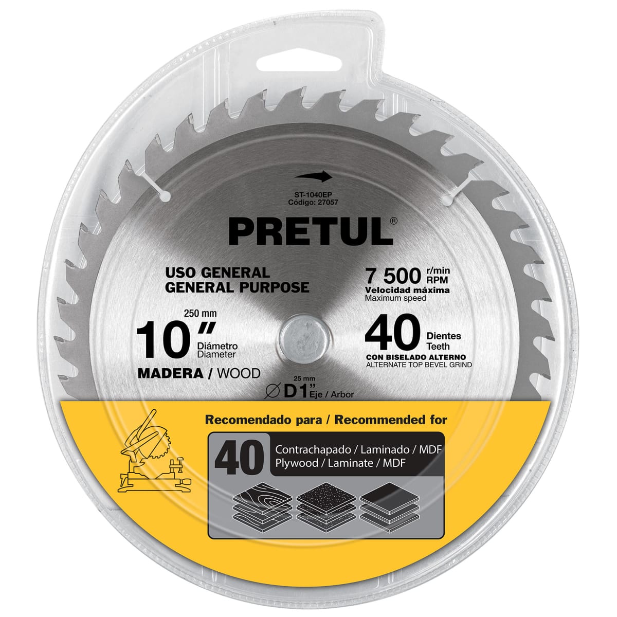 Disco para sierra ingleteadora 10