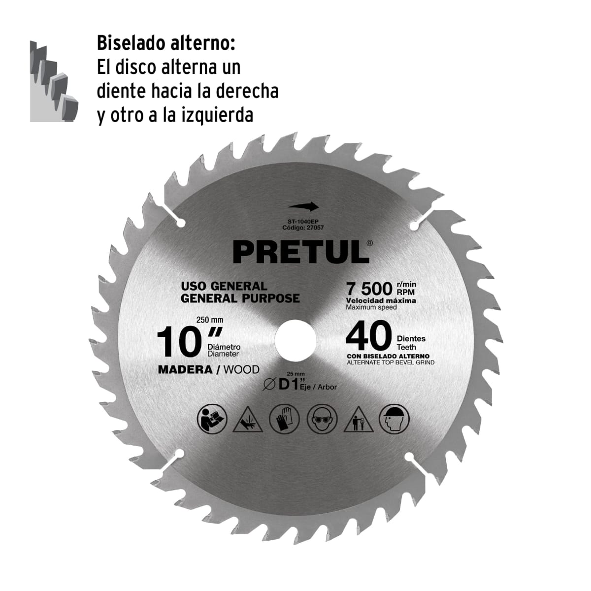 Disco para sierra ingleteadora 10