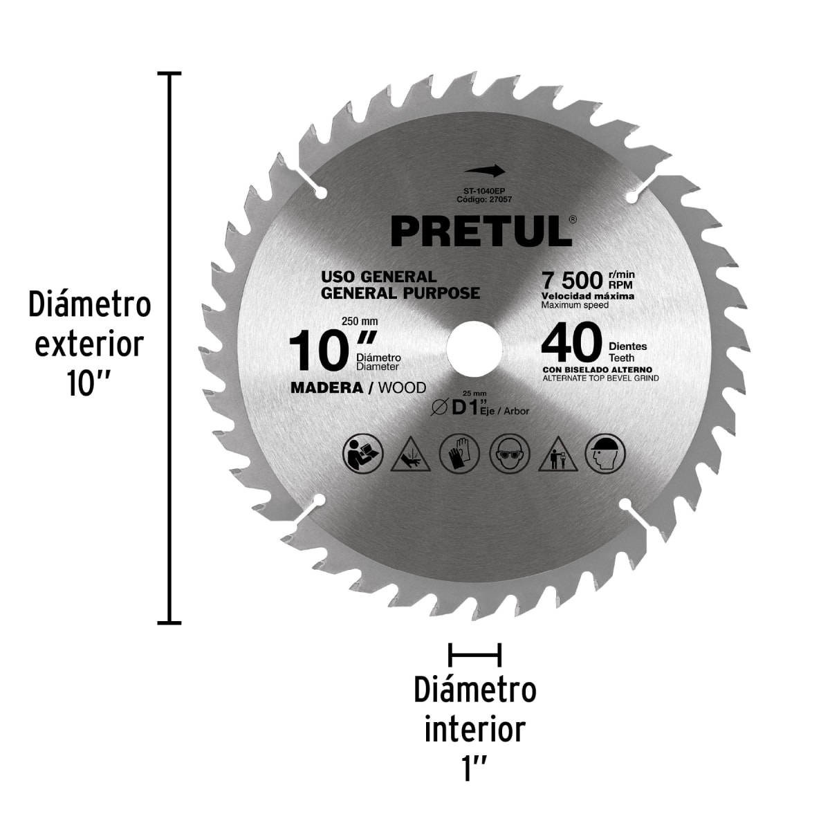 Disco para sierra ingleteadora 10