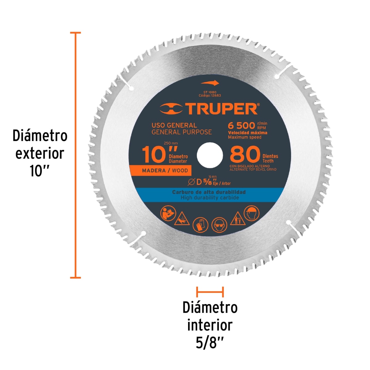 Disco para sierra ingleteadora 10