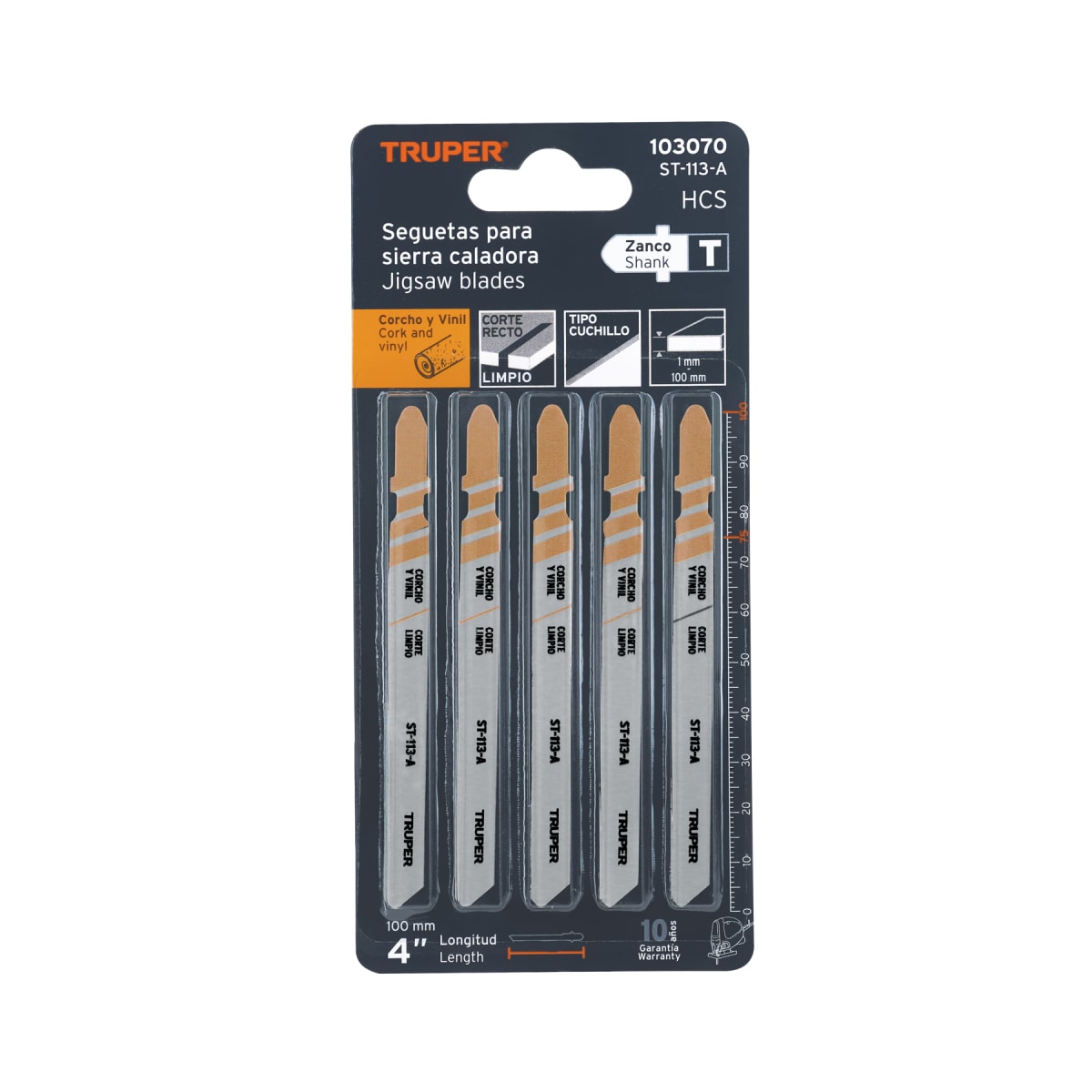 Blíster 5 seguetas t, cuchilla hcs, para material suave Truper3