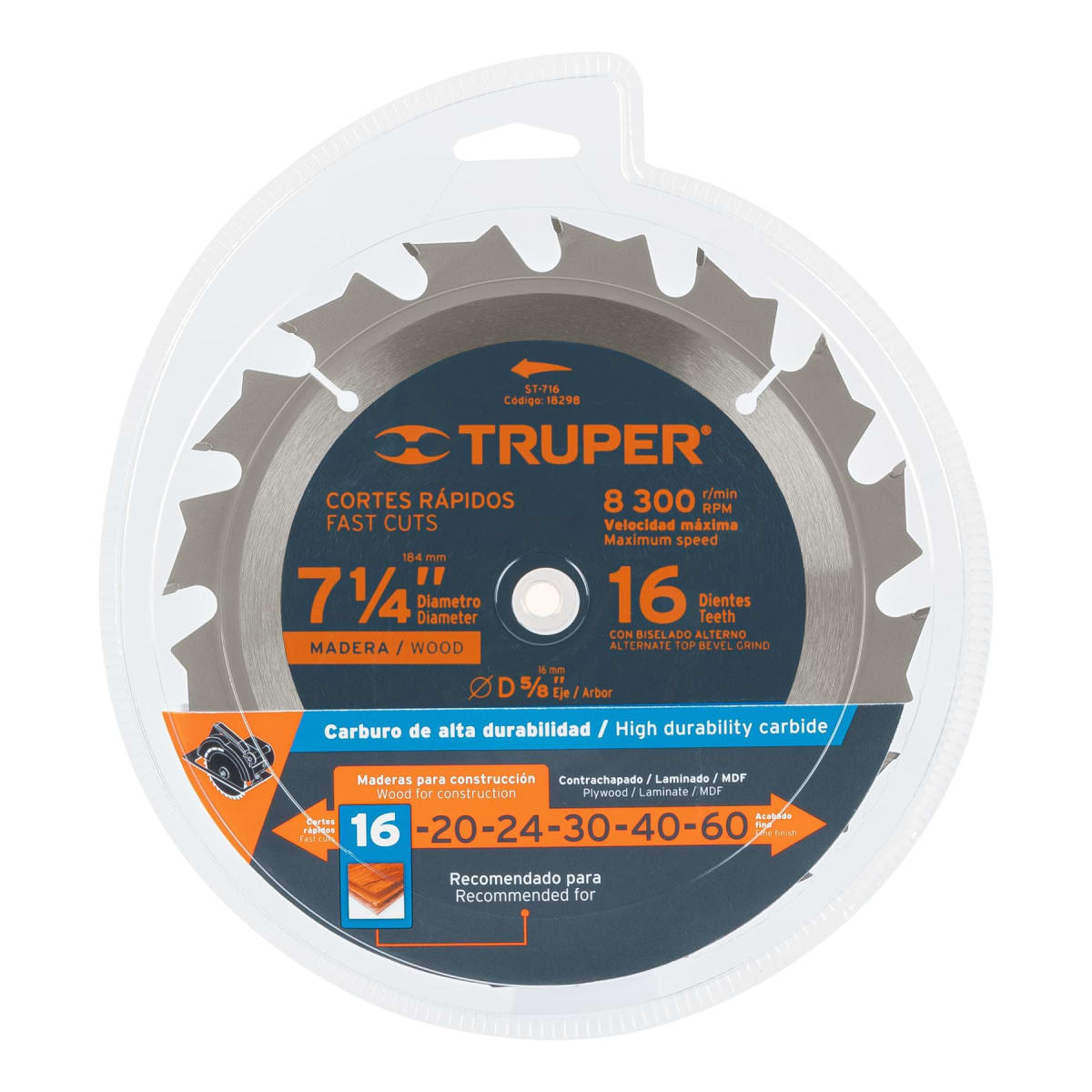 Disco para sierra circular 7 ¼