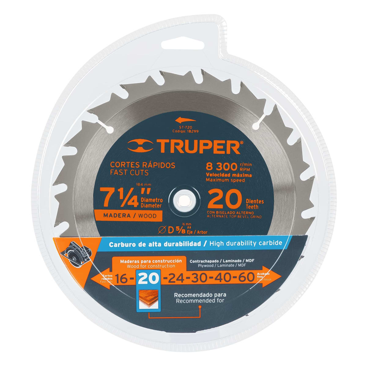 Disco para sierra circular 7 ¼