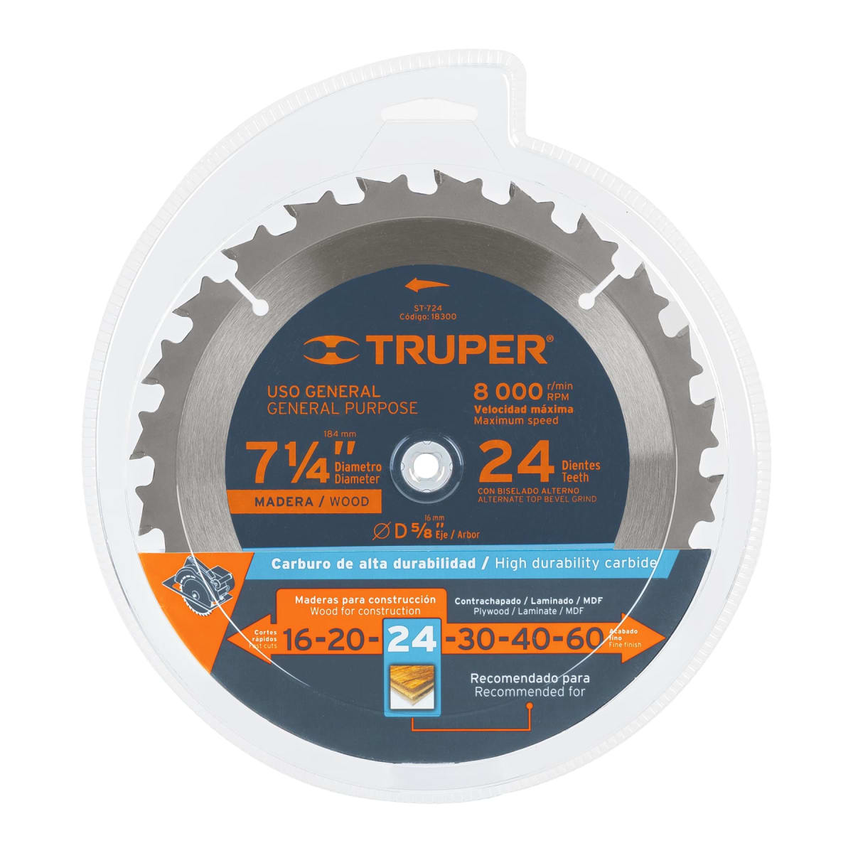 Disco para sierra circular 7 ¼
