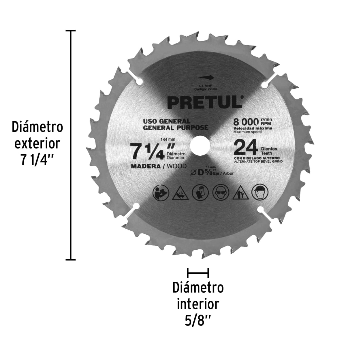 Disco para sierra circular 7 ¼