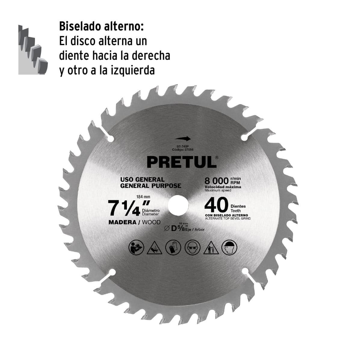 Disco para sierra circular 7 ¼