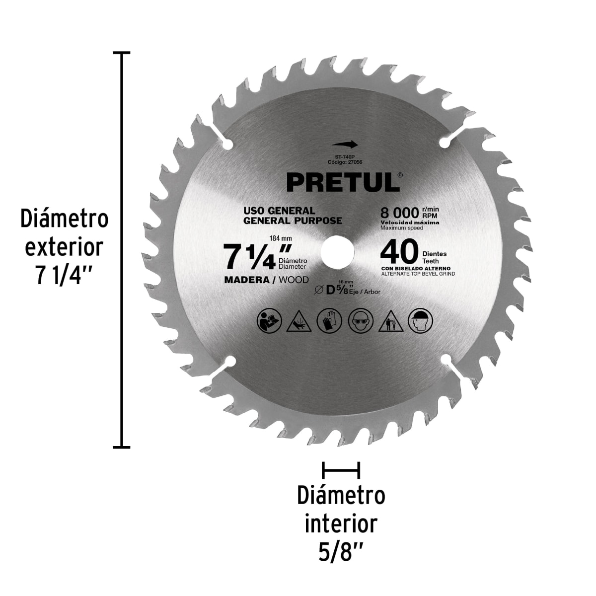 Disco para sierra circular 7 ¼
