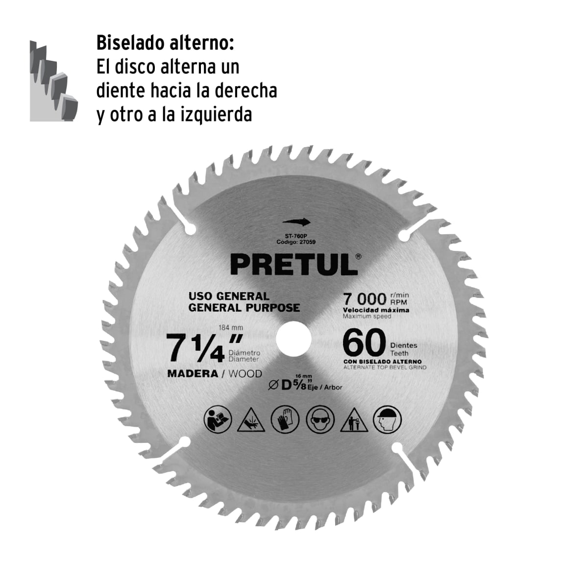 Disco para sierra circular 7 ¼
