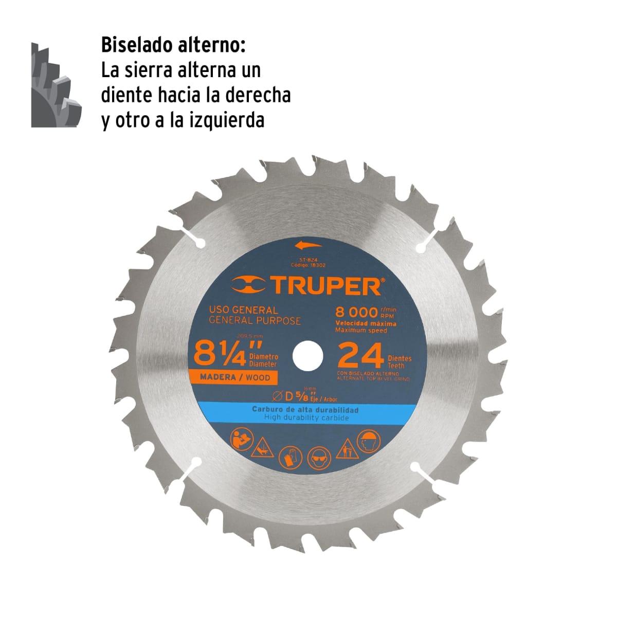 Disco para sierra circular 8 ¼