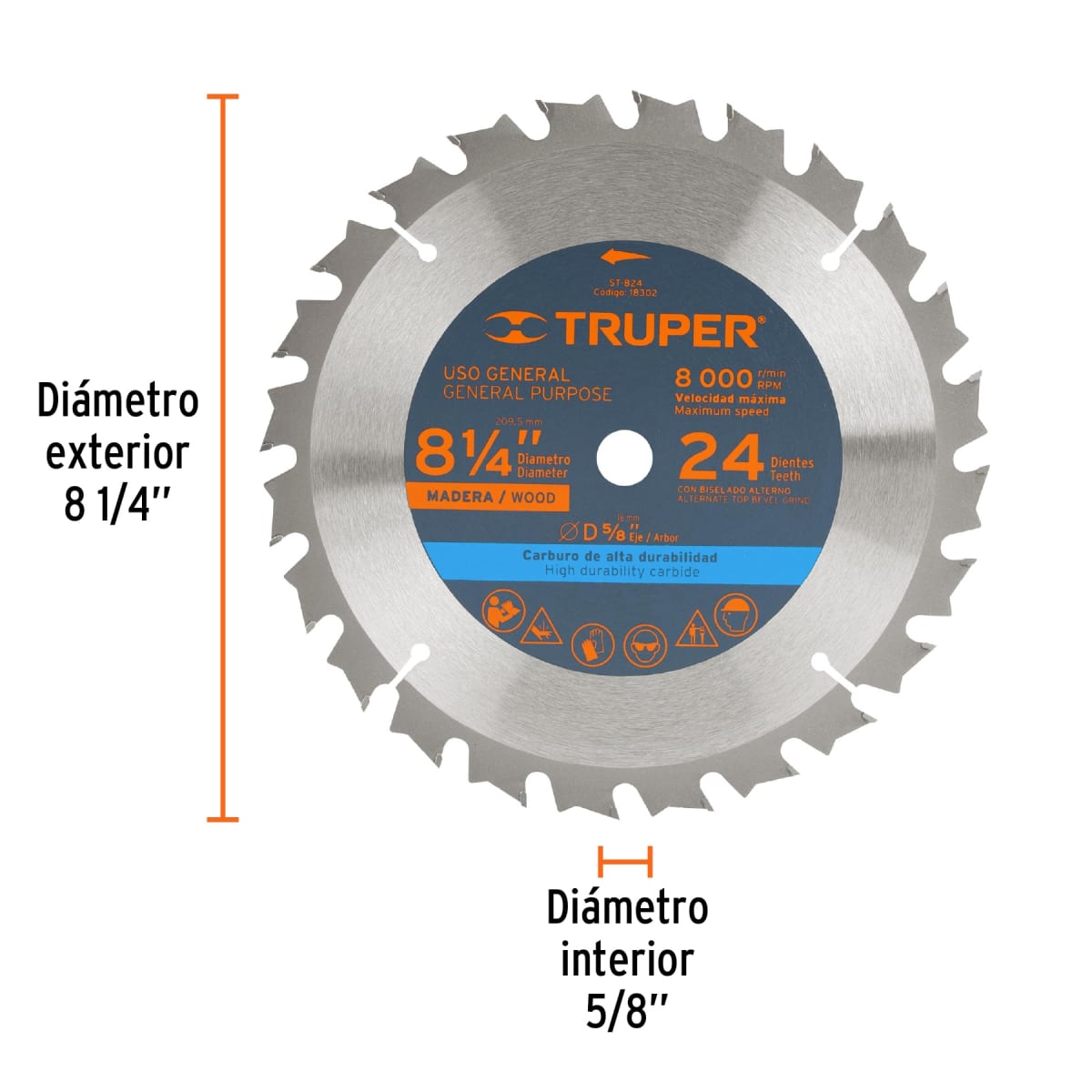 Disco para sierra circular 8 ¼