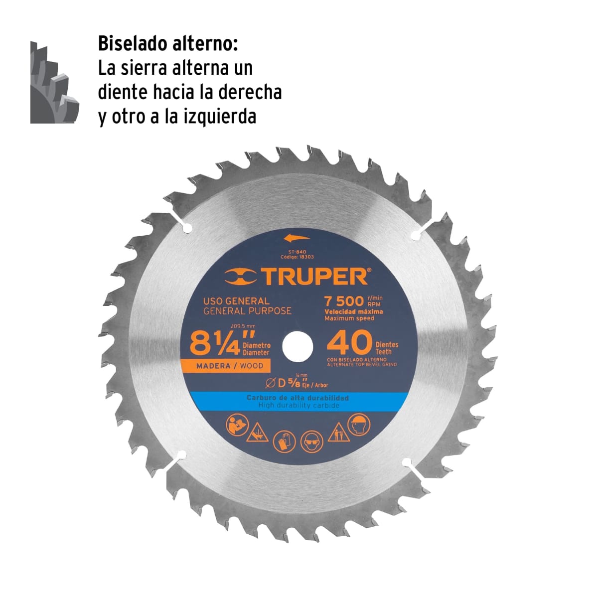 Disco para sierra circular 8 ¼