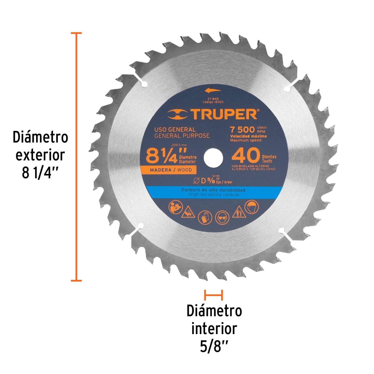 Disco para sierra circular 8 ¼