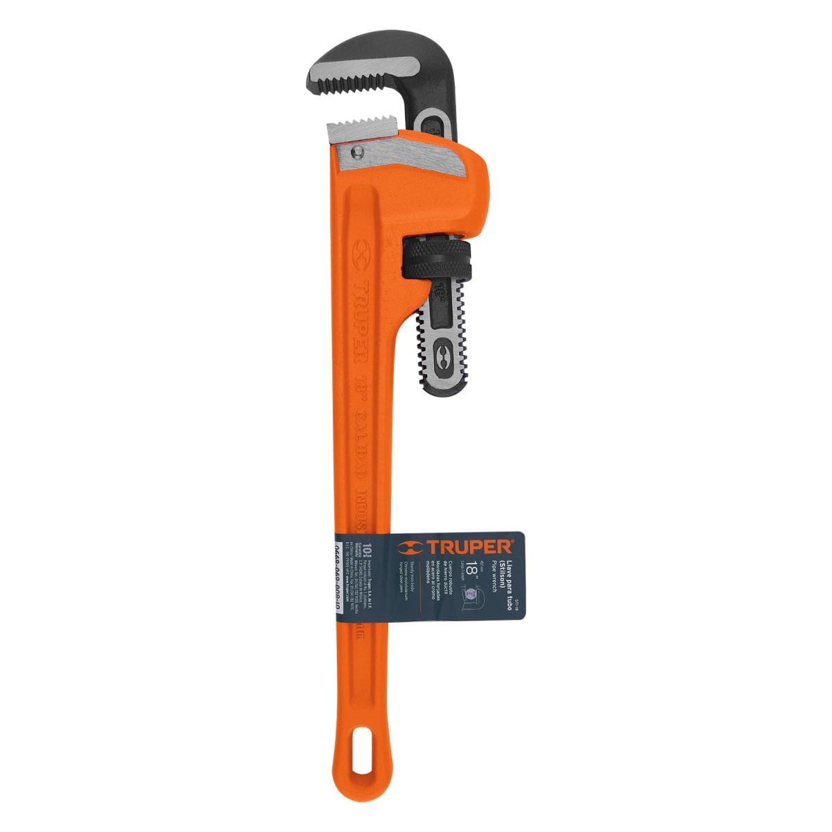 Llave stilson 18'' cuerpo robusto de hierro dúctil Truper4
