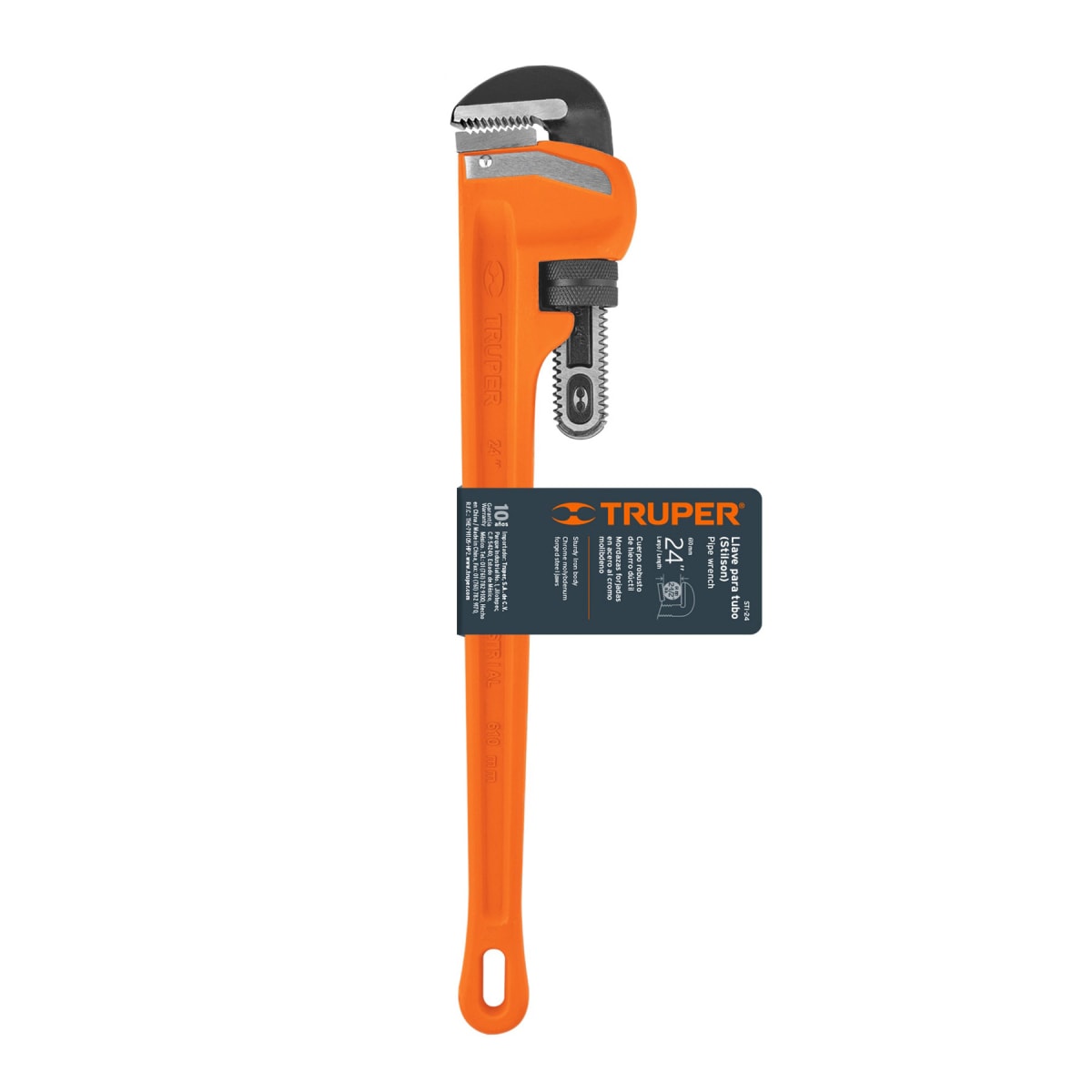 Llave stilson 24'' cuerpo robusto de hierro dúctil. truper4