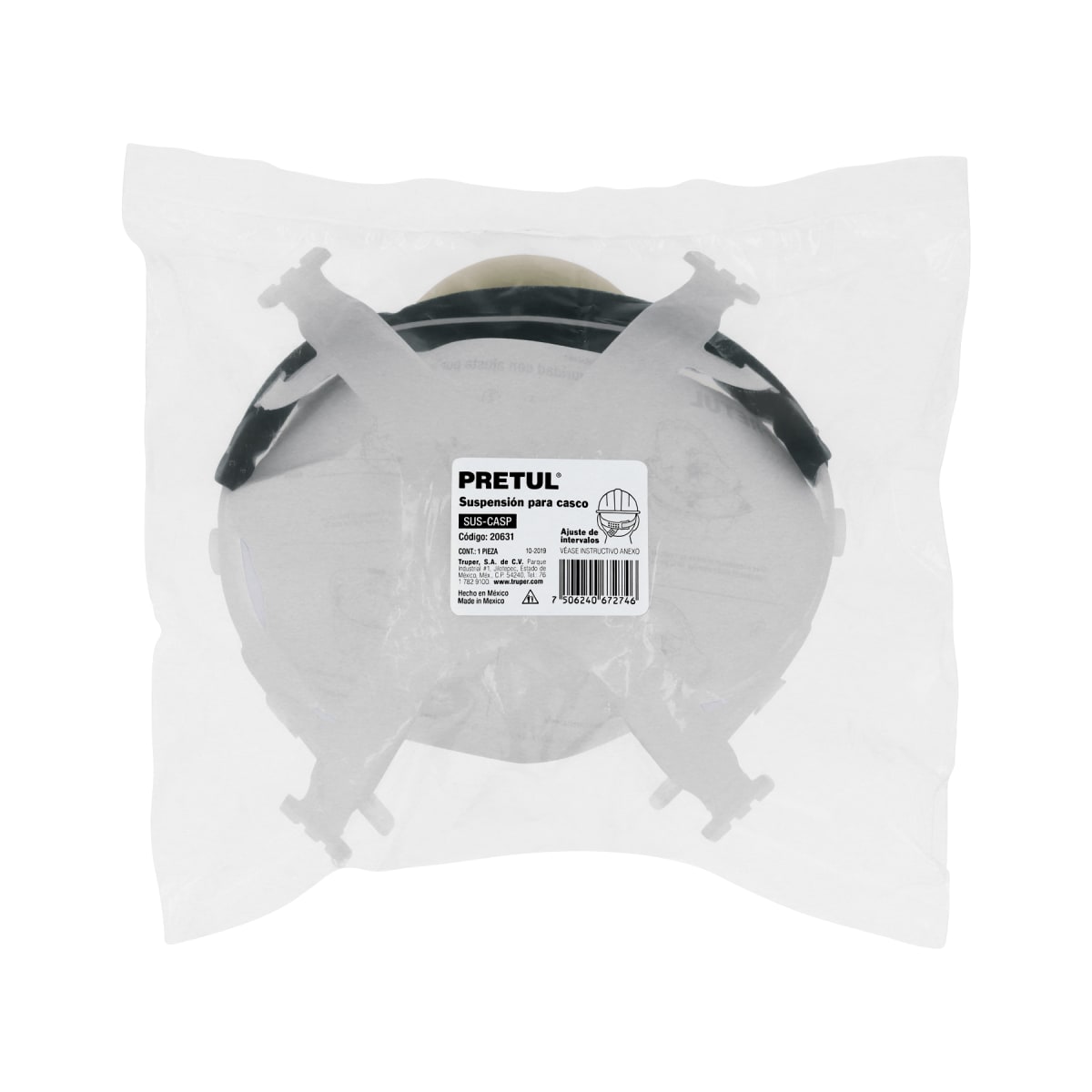 Suspensión para cascos, ajuste por intervalos, Pretul2