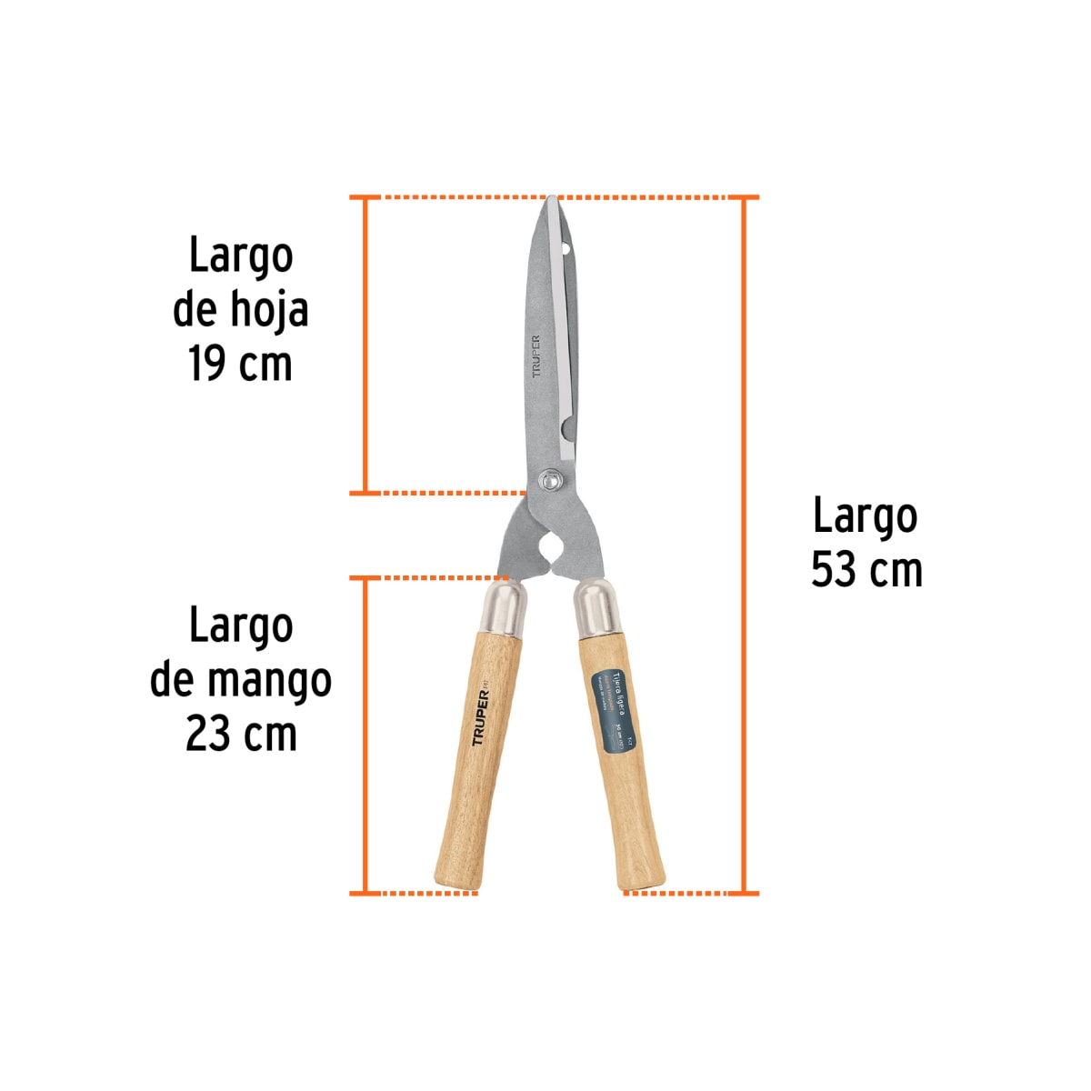 Tijera para poda 50 cm ligera mangos de madera Truper3