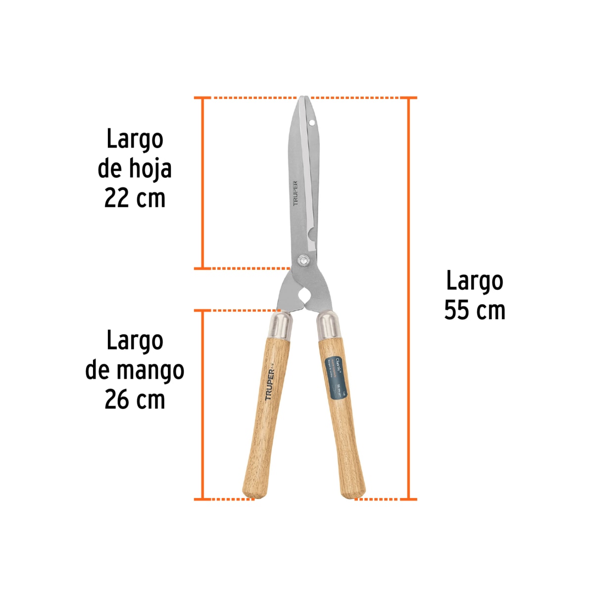 Tijera para poda 55 cm, Classic, mgos de madera, TRUPER3
