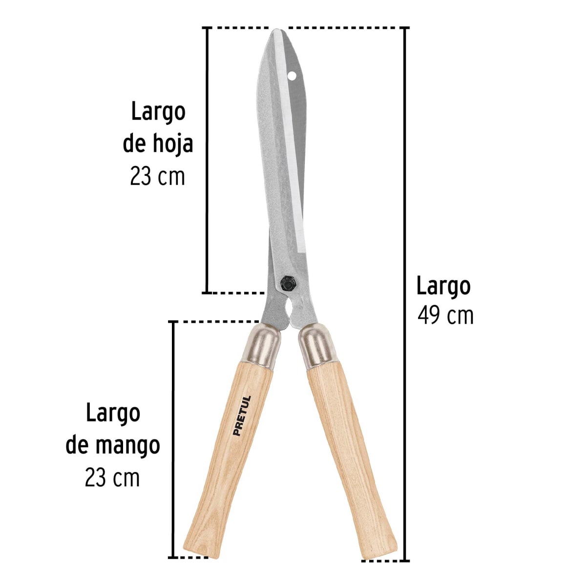 Tijera para poda 48 cm mangos de madera, Pretul3