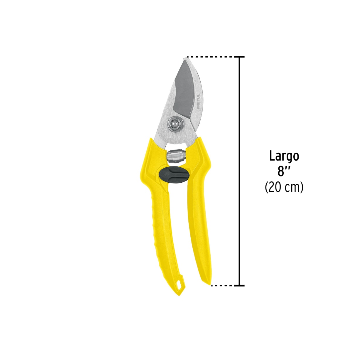 Tijera para poda 8'' cuchilla de paso de acero inox Pretul3