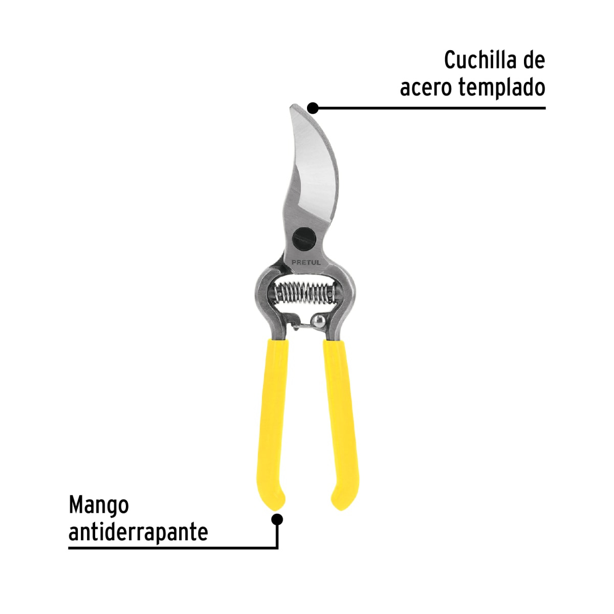 Tijera para poda 8'' forjada cuchilla de paso Pretul2