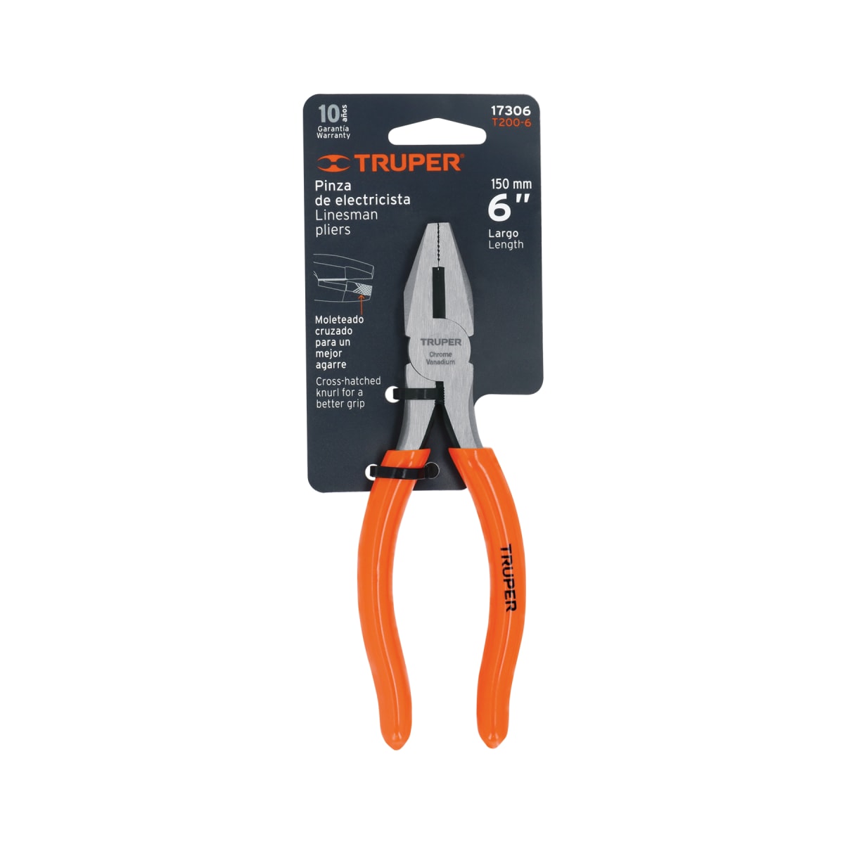 Alicate universal 6´´ mango de PVC, Truper4