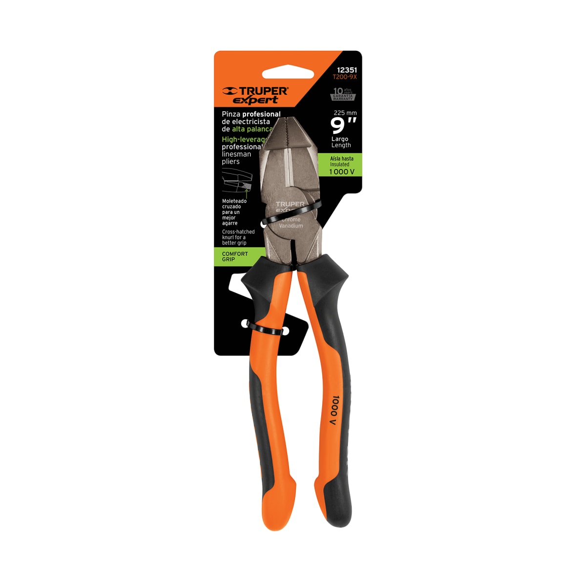 Alicate universal profesional 9´´ mango Comfort Grip, Truper Expert4